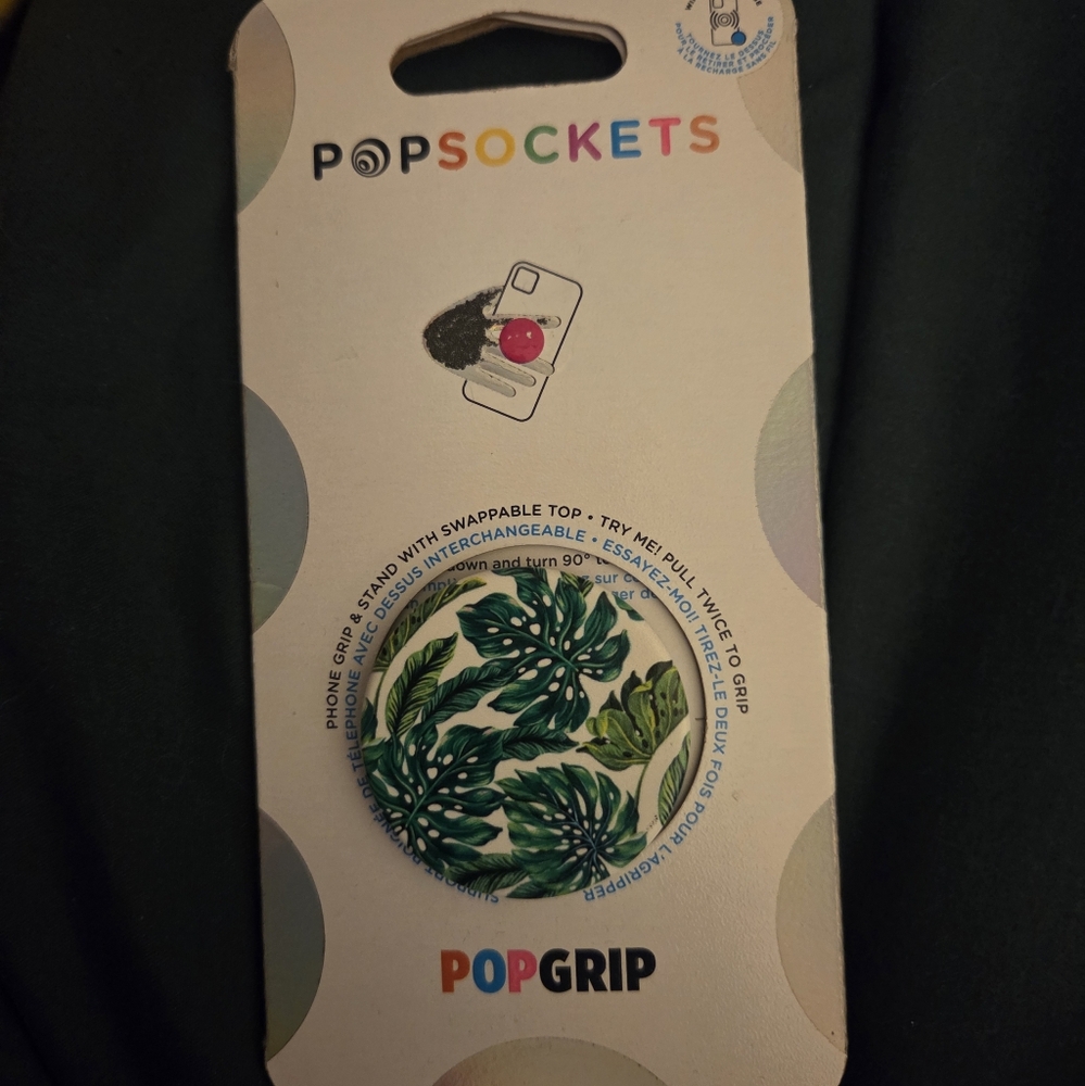 PopSocket PopGrip with Monstera Plant leaf